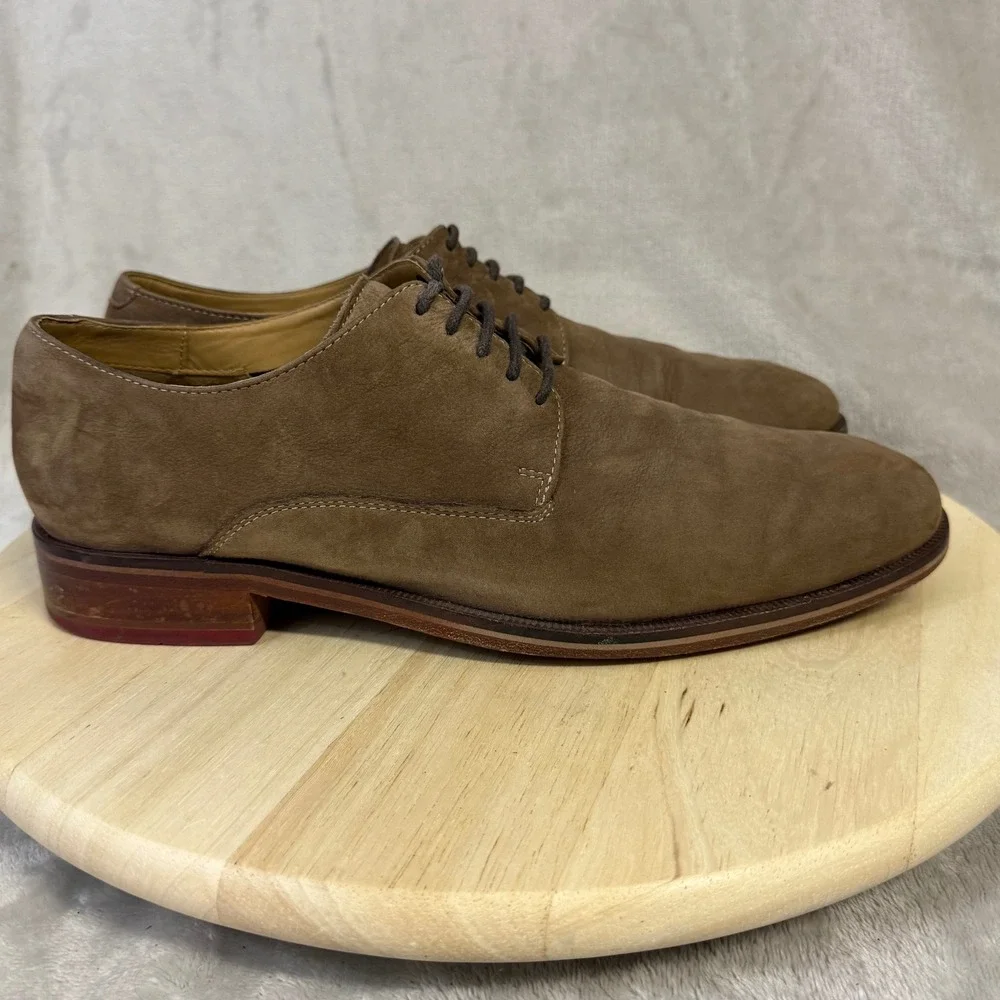 Cole Haan Harrison Grand Derby Brown Suede Dress Shoes Mens 10.5 M C12421